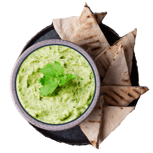 Cilantro Lime Hummus + Pita Chips or Pita Bread $5.99