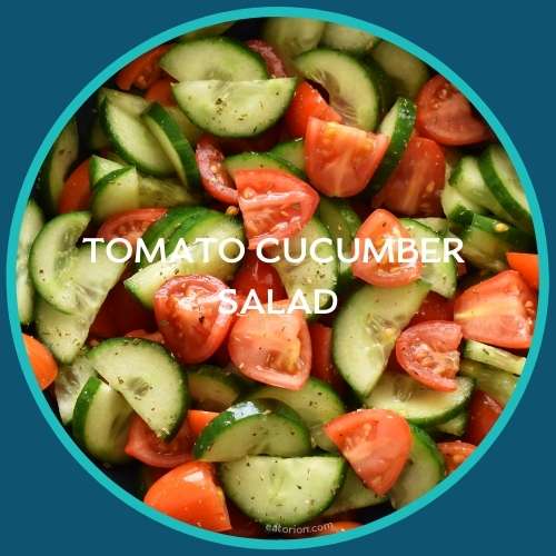 Orion Fresh Mediterranean toppings & Tomato Cucumber Salad